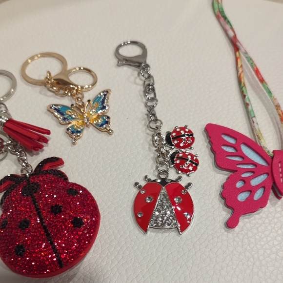 Colorful Butterfly and Ladybug Keychains - Picture 3 of 4
